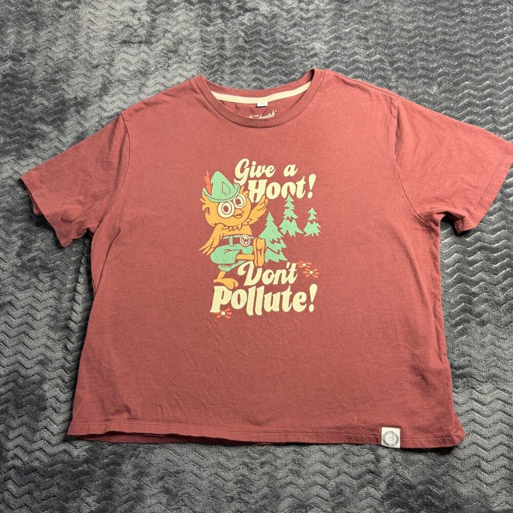 The landmark project Owl Graphic Crew Neck Short Sleeve T-Shirt Size Large